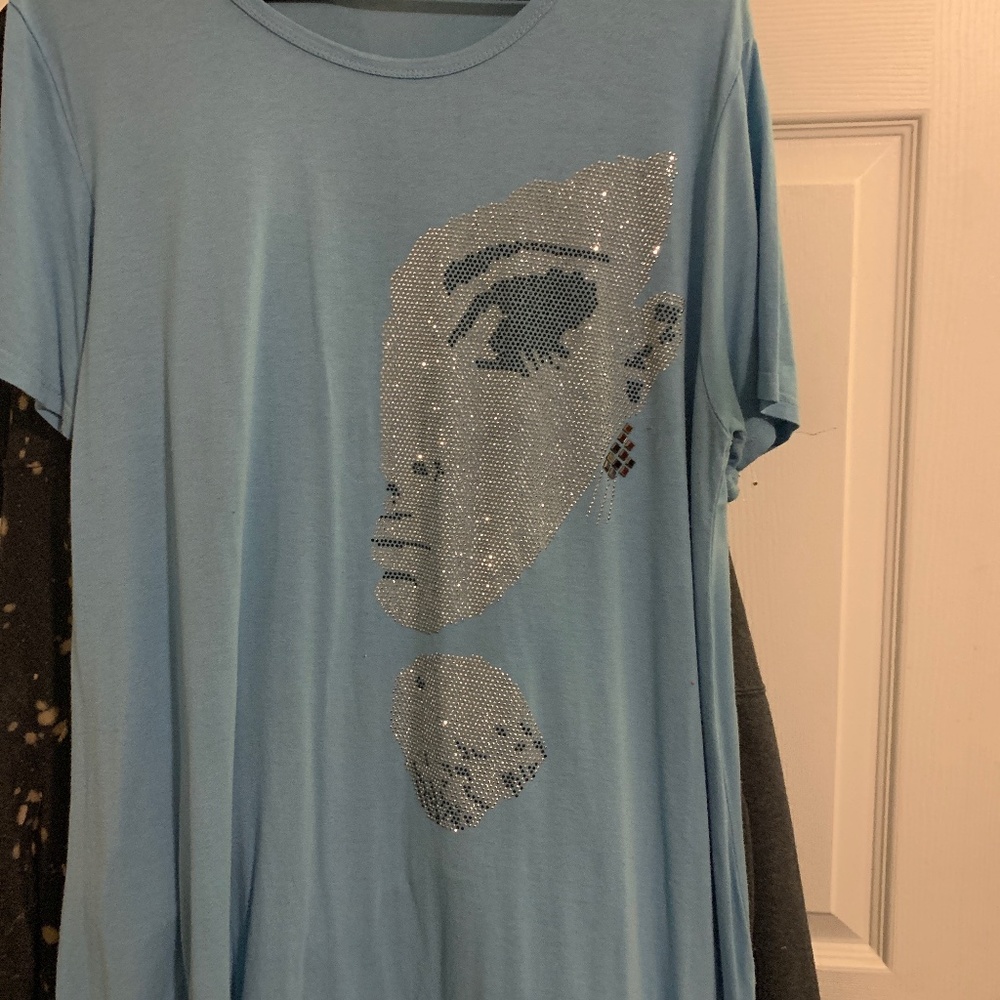 Blue short sleeve almanac t shirt